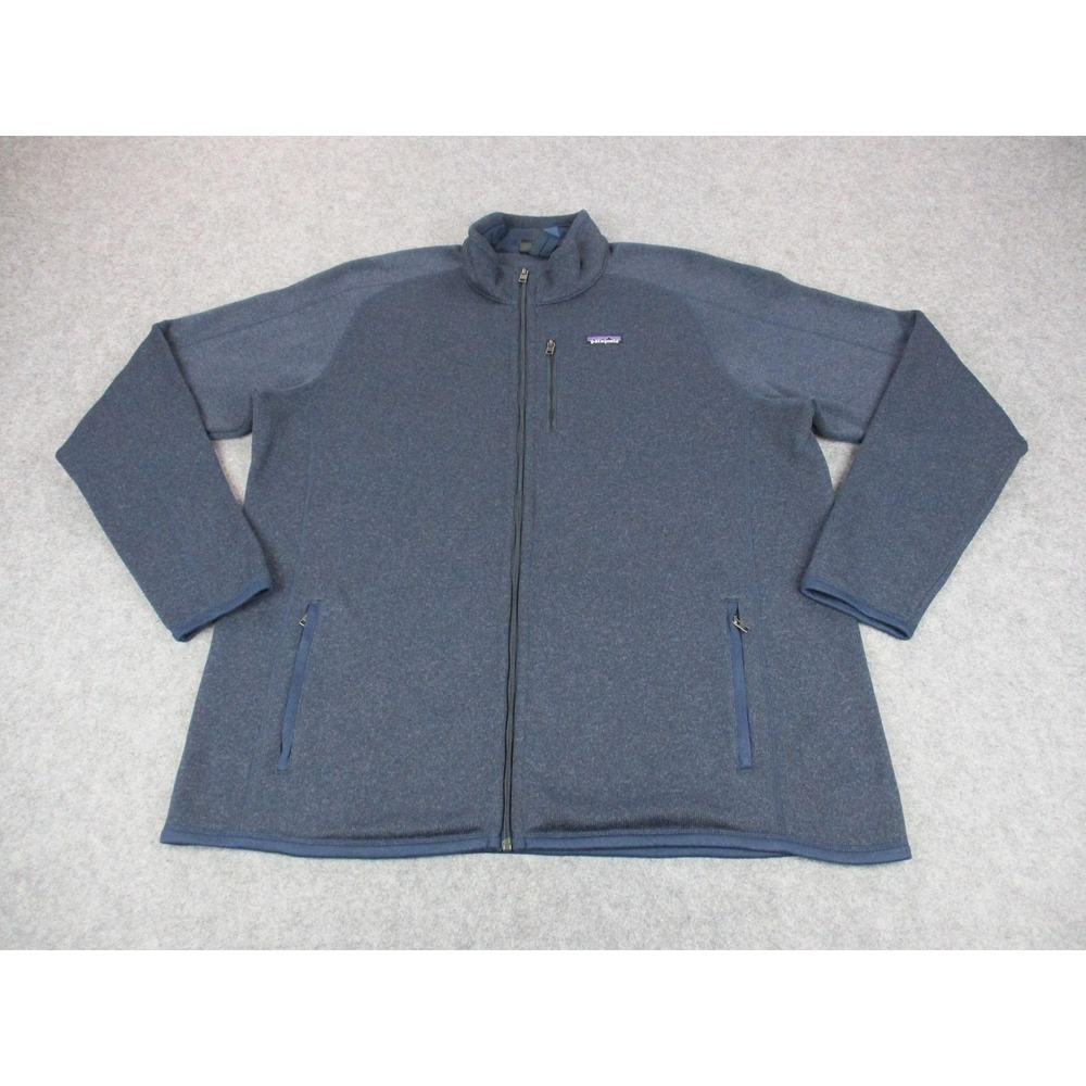 Patagonia Better Sweater Mens 3XL XXXL Blue Fleece Full Zip Pockets Outdoor Hike